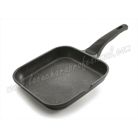 SARTÉN GRILL LISO BLACK ECO PIEDRA - 24 CM.